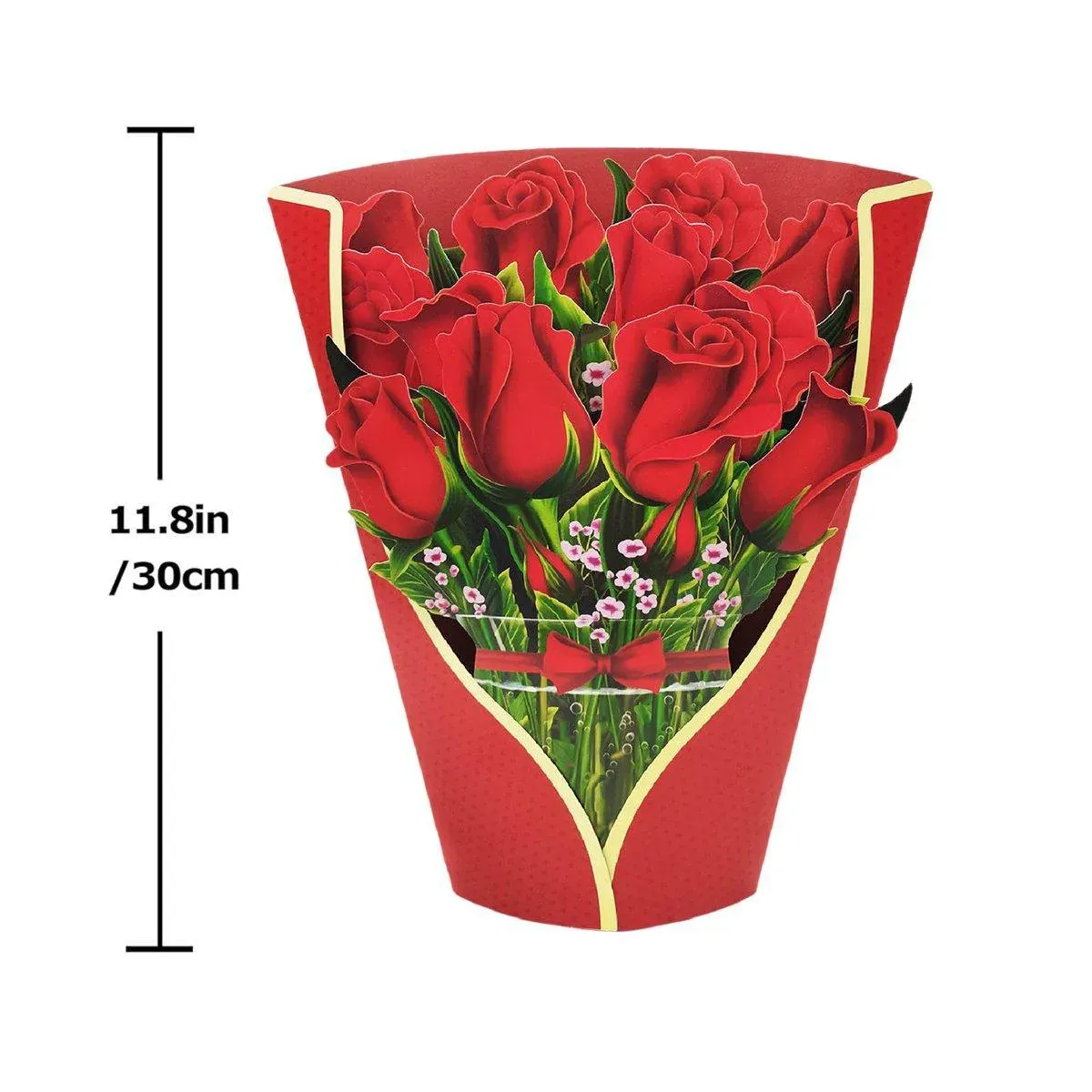 New Style 3D Pop Up Cards Paper Flower Bouquet Greeting Card for All Occasions - Flower Butterfly - Image 4