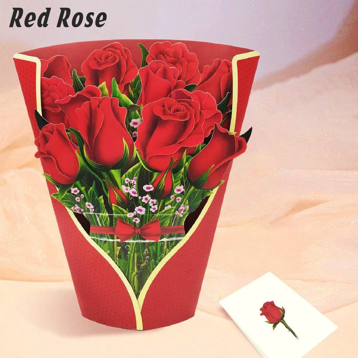 New Style 3D Pop Up Cards Paper Flower Bouquet Greeting Card for All Occasions - Flower Butterfly - Image 5