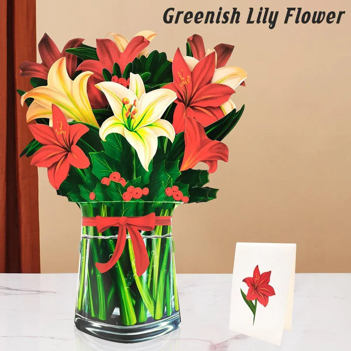 New Style 3D Pop Up Cards Paper Flower Bouquet Greeting Card for All Occasions - Flower Butterfly - Image 6