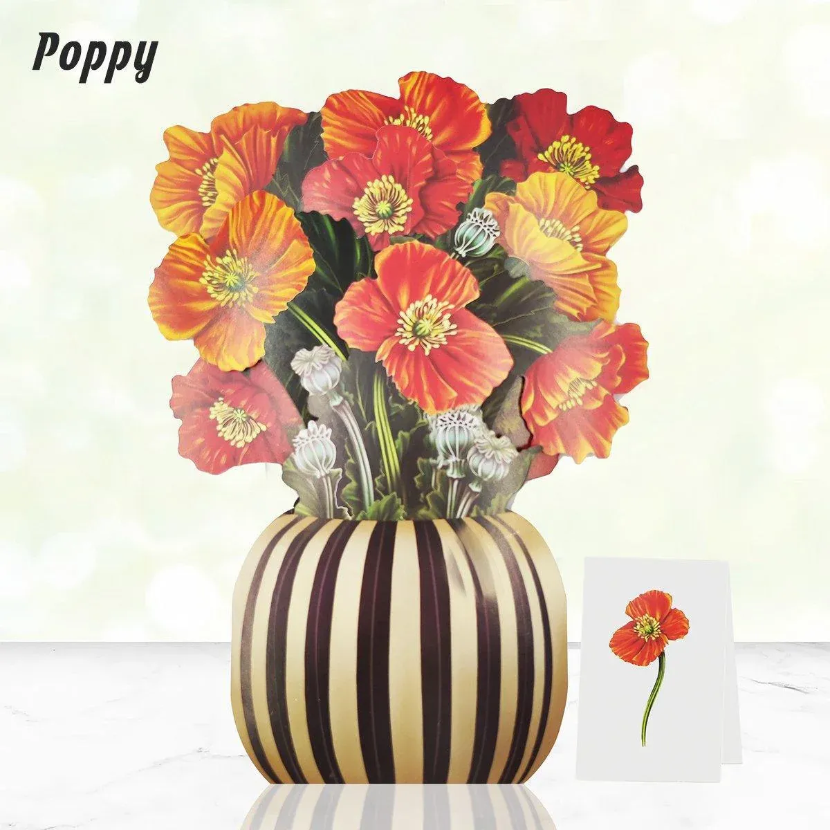 New Style 3D Pop Up Cards Paper Flower Bouquet Greeting Card for All Occasions - Flower Butterfly - Image 7