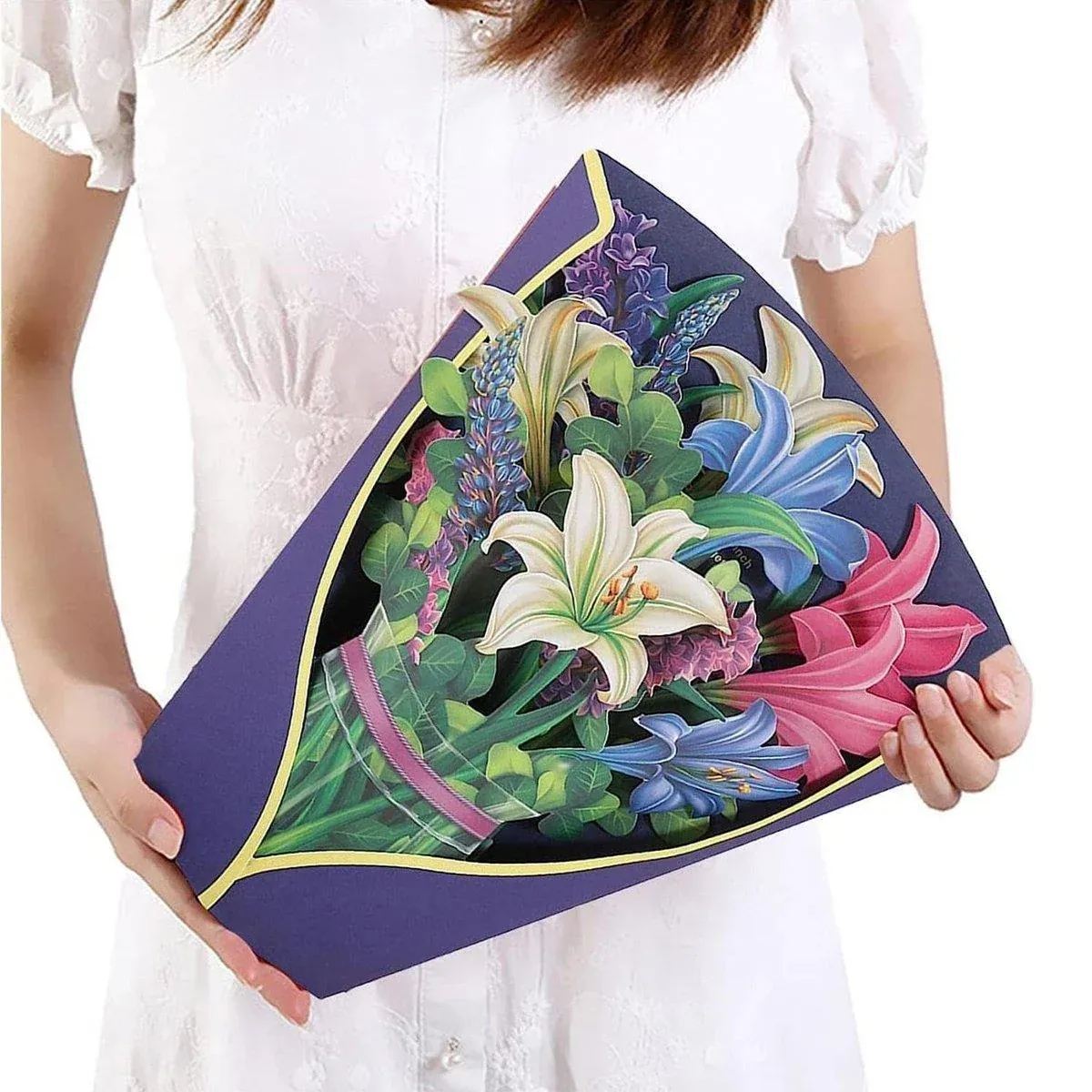 New Style 3D Pop Up Cards Paper Flower Bouquet Greeting Card for All Occasions - Flower Butterfly - Image 8