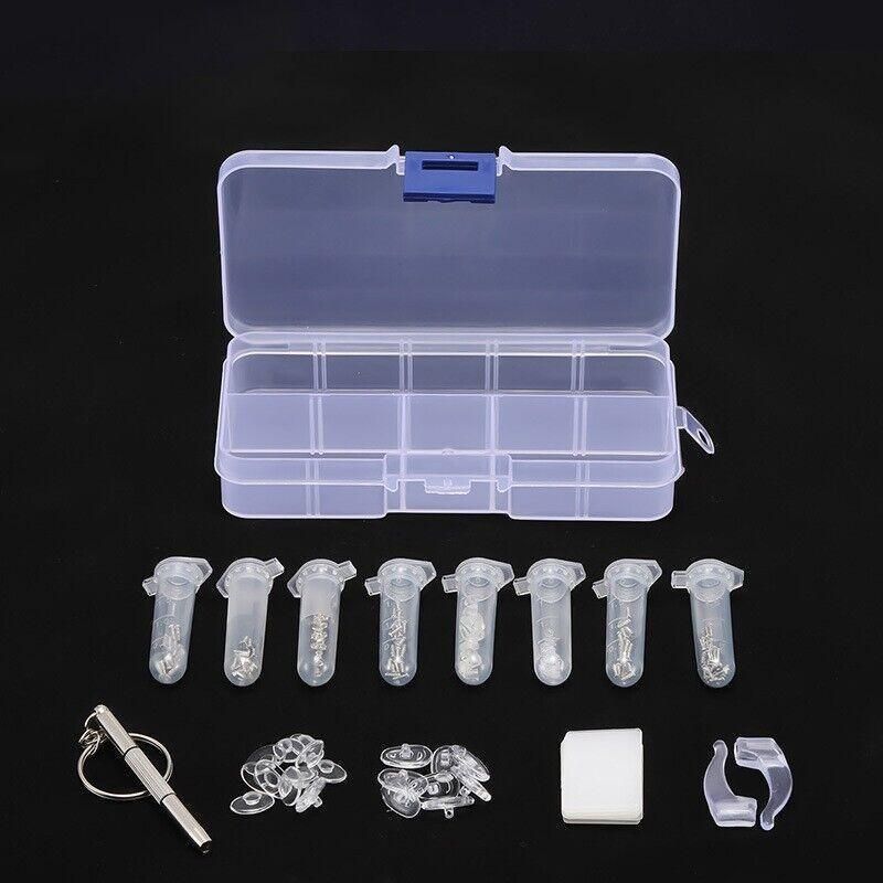 Eyeglass Sun Glasses Optical Repair Tool Screw Nut Nose Pad Assortment Set Kit - Image 3