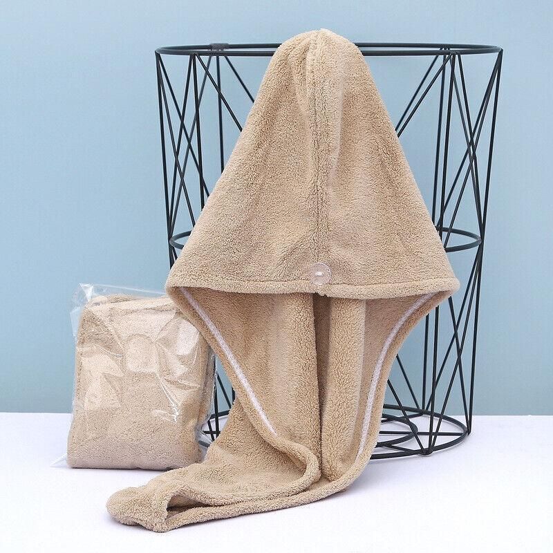 Fast Dry Hair Cap Wrap Towel Quick Drying Turban Bath Head Magic Wrap Hat Spa Au - Pink - Image 5