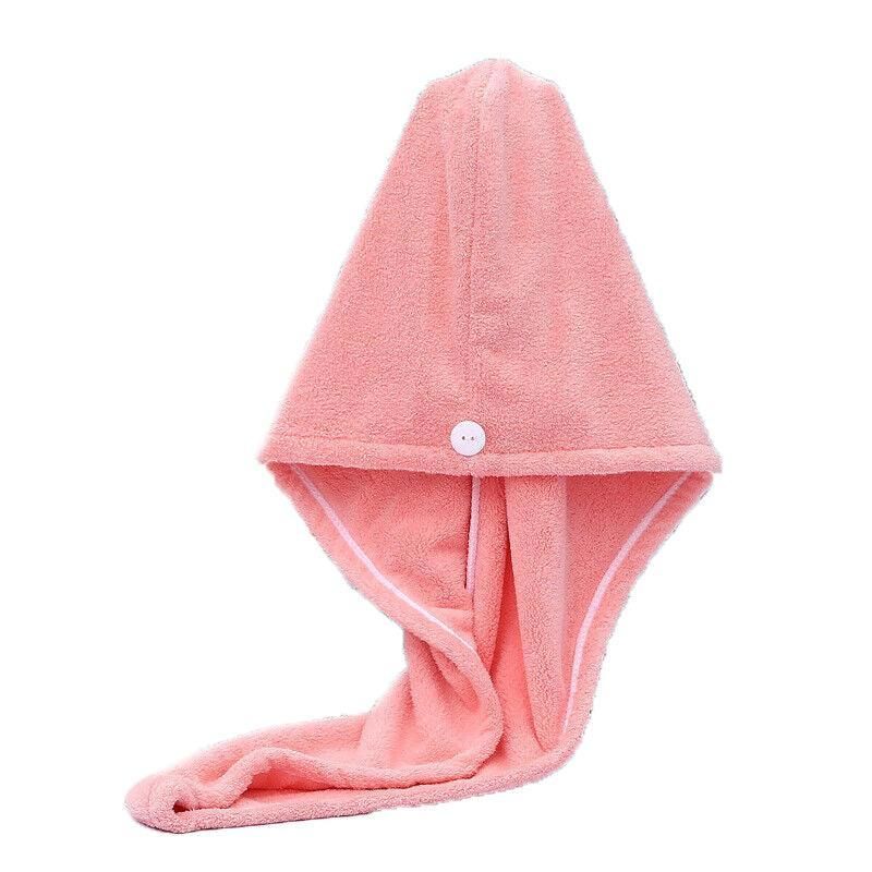 Fast Dry Hair Cap Wrap Towel Quick Drying Turban Bath Head Magic Wrap Hat Spa Au - Pink - Image 6