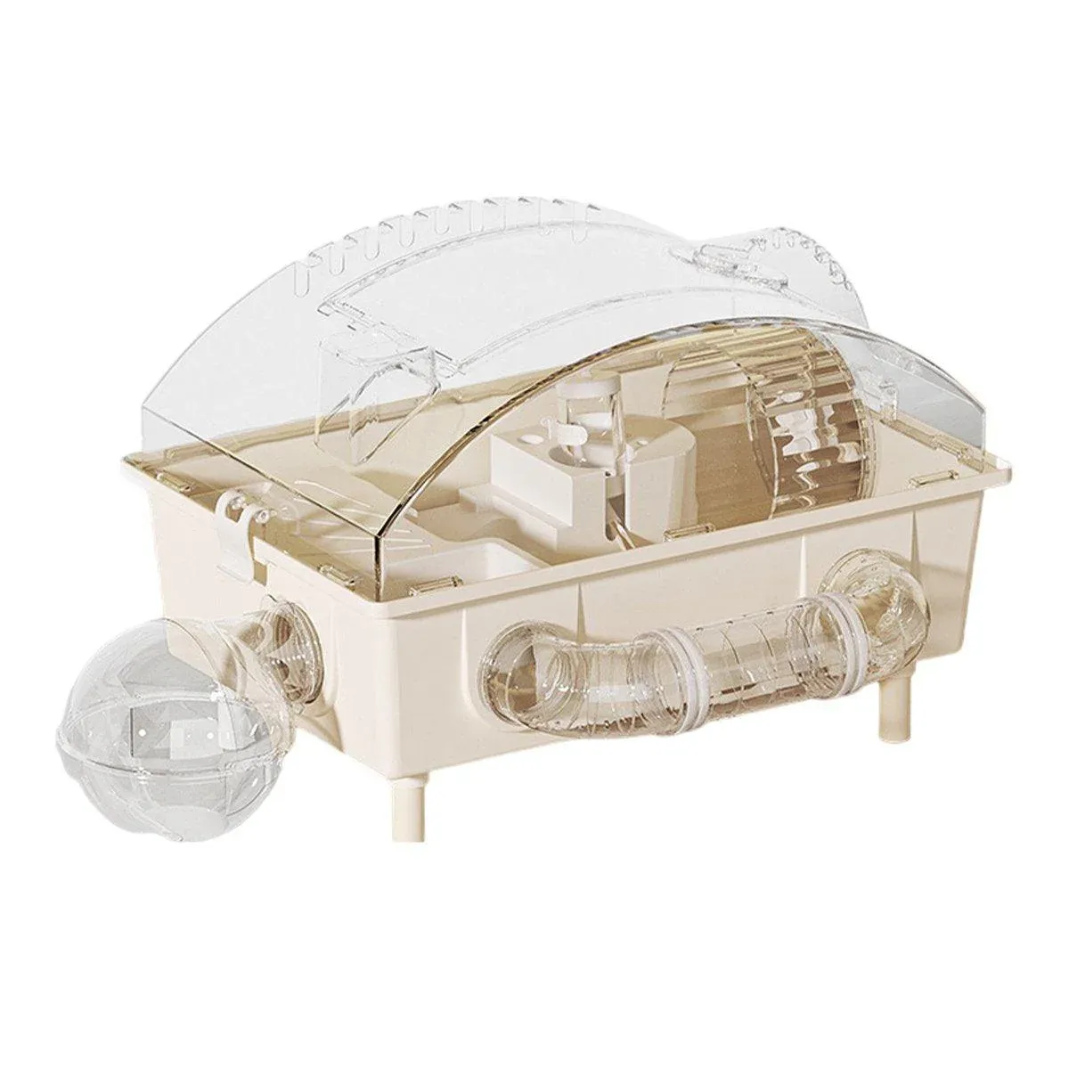 Acrylic Hamster Large Cage Luxury Villa House Playing House for Small Animals - Beige - Image 6