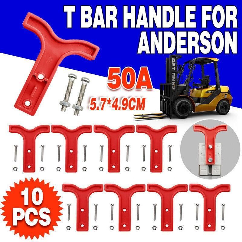 10X Red T Bar Handle For Anderson Style Plug Connectors Tool 50Amp 12-24V 6Awg - Image 1