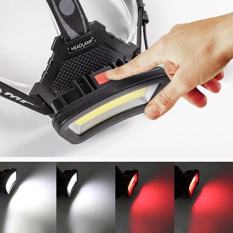 100000Lm USB Rechargeable COB+LED Headlamp Torch for Work - Image 5