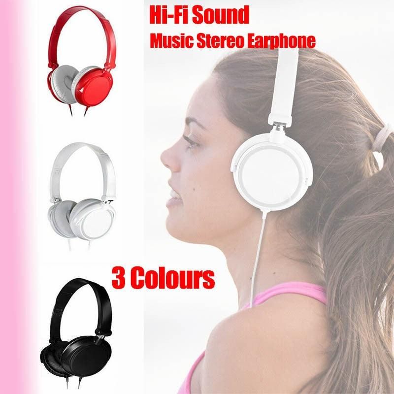 Over Ear Headphones Hi-Fi Stereo Noise-Cancelling Headsets Wired Earphones Au - Image 1