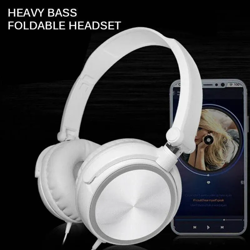 Over Ear Headphones Hi-Fi Stereo Noise-Cancelling Headsets Wired Earphones Au - Image 4