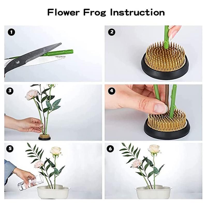 Round Flower Base Holder Spiky Frog Fixed Tool Floral Arrange For Ikebana Kenzan - Image 6