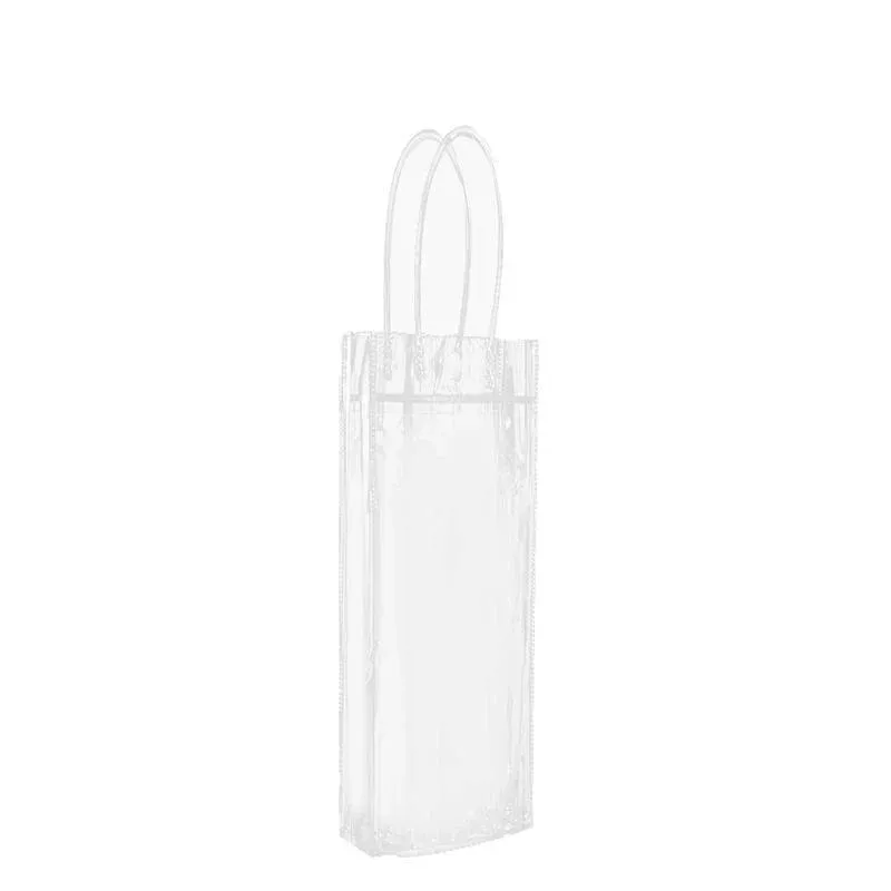 100x PVC Transparent Gift Tote Bag with Snap Button for Packaging - 20*16*8cm - Image 6