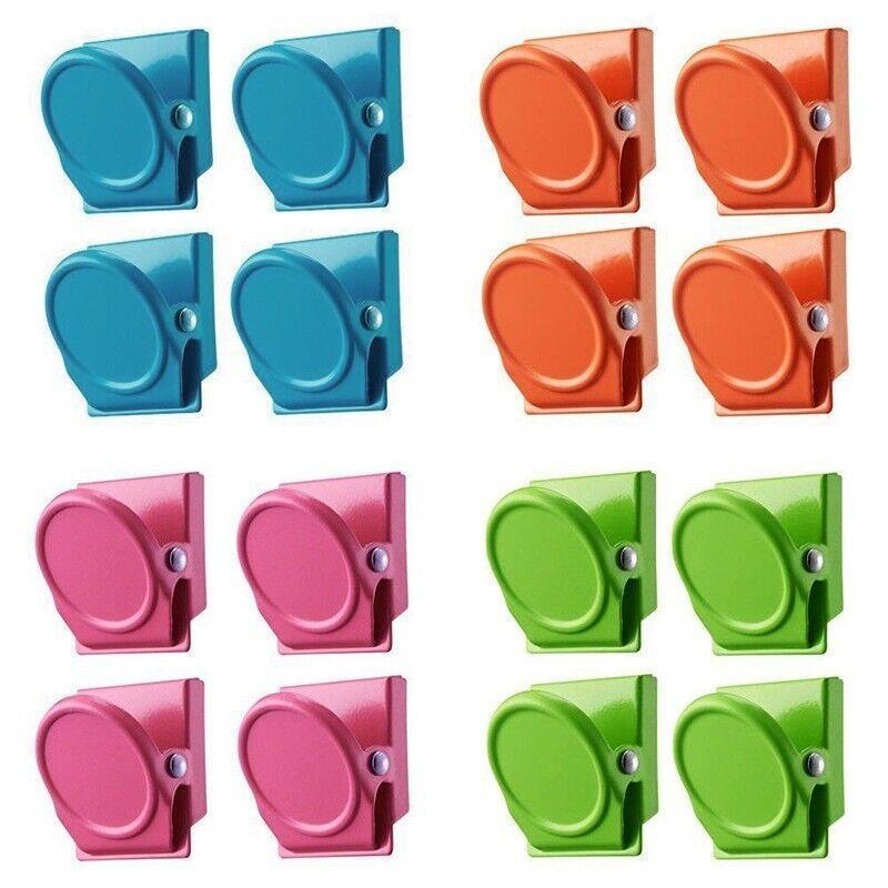 16 Magnetic Clips Fridge Strong Magnet Metal Clamp Note Photo Hanger Holder Hook - Image 2
