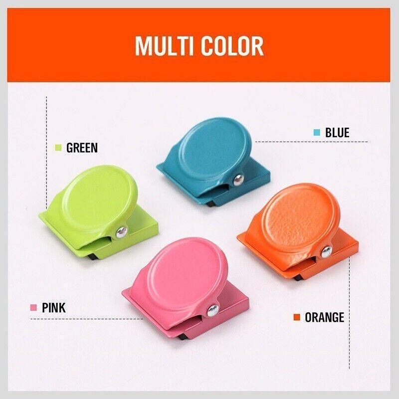 16 Magnetic Clips Fridge Strong Magnet Metal Clamp Note Photo Hanger Holder Hook - Image 4