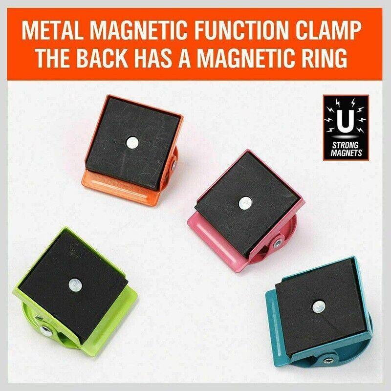 16 Magnetic Clips Fridge Strong Magnet Metal Clamp Note Photo Hanger Holder Hook - Image 5