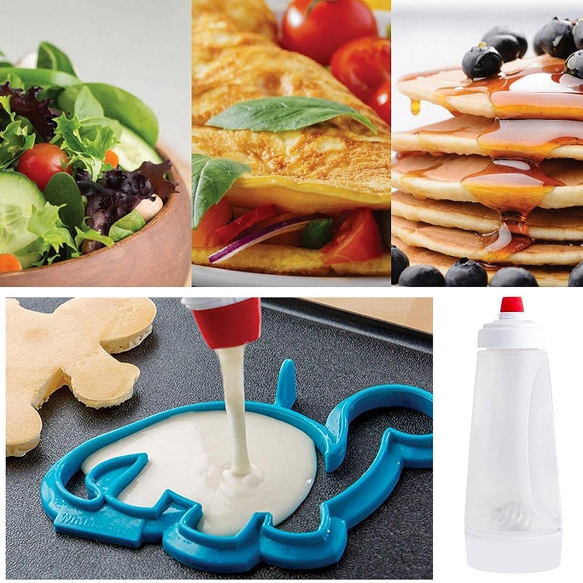 1000ml Hand Crank Batter Dispenser Mixing Jug with Scale for Muffins Pancakes - Image 8