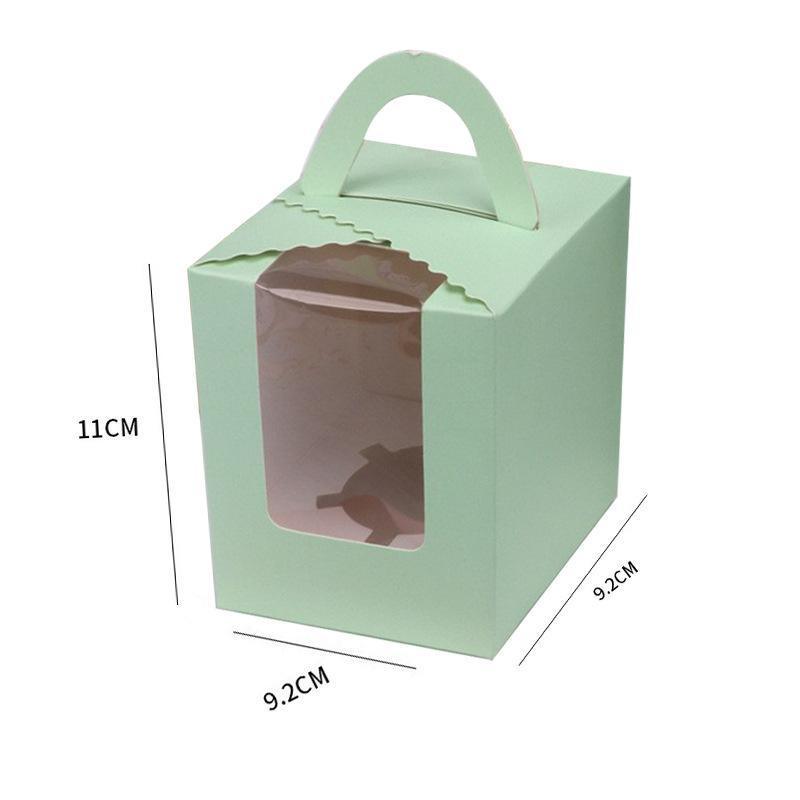 50 Pack Premium Cupcake Boxes with Window Thickened Cardboard Muffin Holders - Black - Image 3