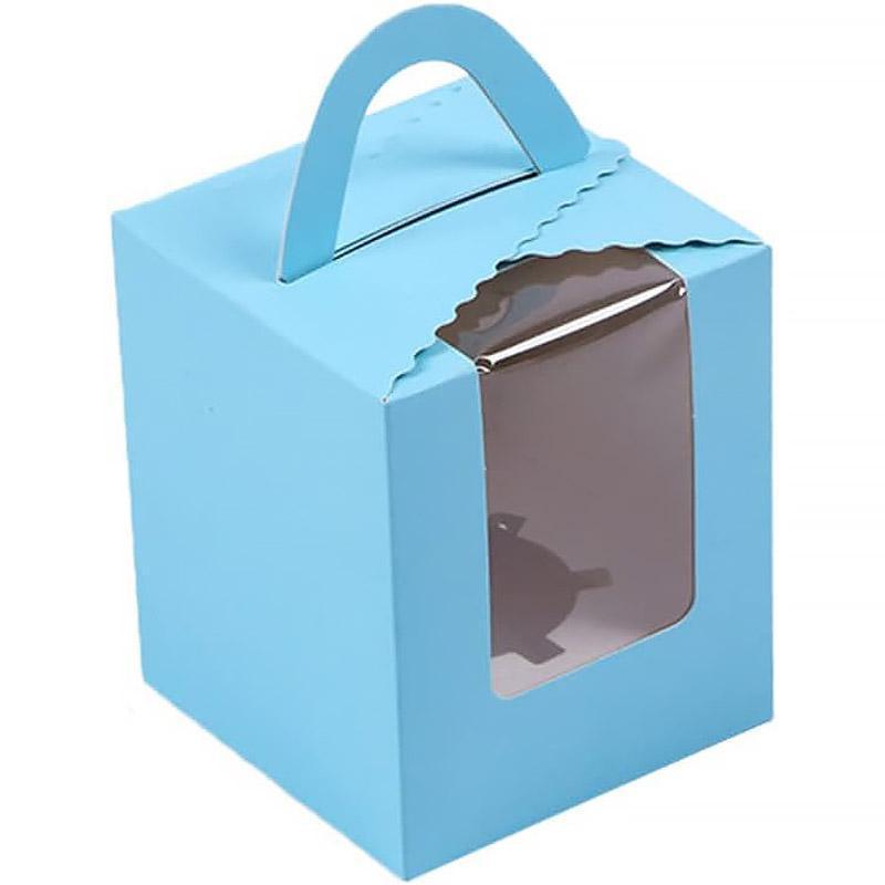 50 Pack Premium Cupcake Boxes with Window Thickened Cardboard Muffin Holders - Black - Image 7