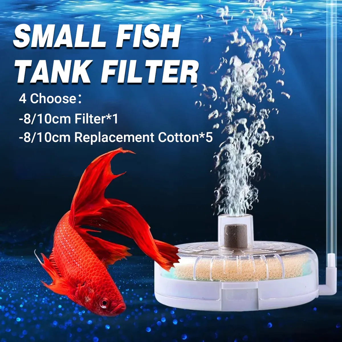 Aquarium Filter Special Mini Small Tank Filter Circle for Freshwater or Marine - 8cm Filter - Image 2