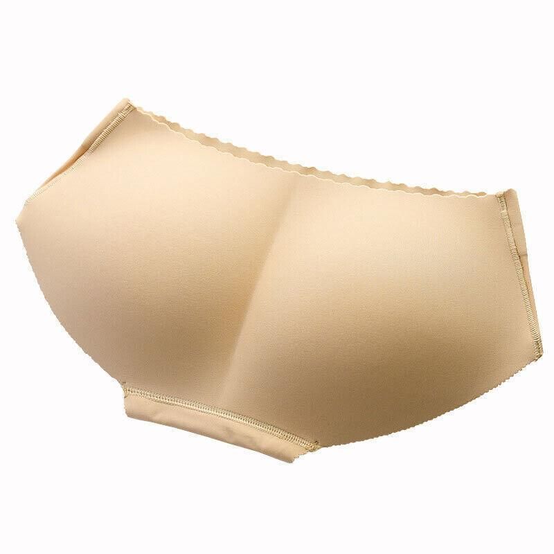 Beige Seamless Padded Butt Lifter Briefs Hip Enhancer Underwear for Women - S ( Hipline:80-84cm ) - Image 3