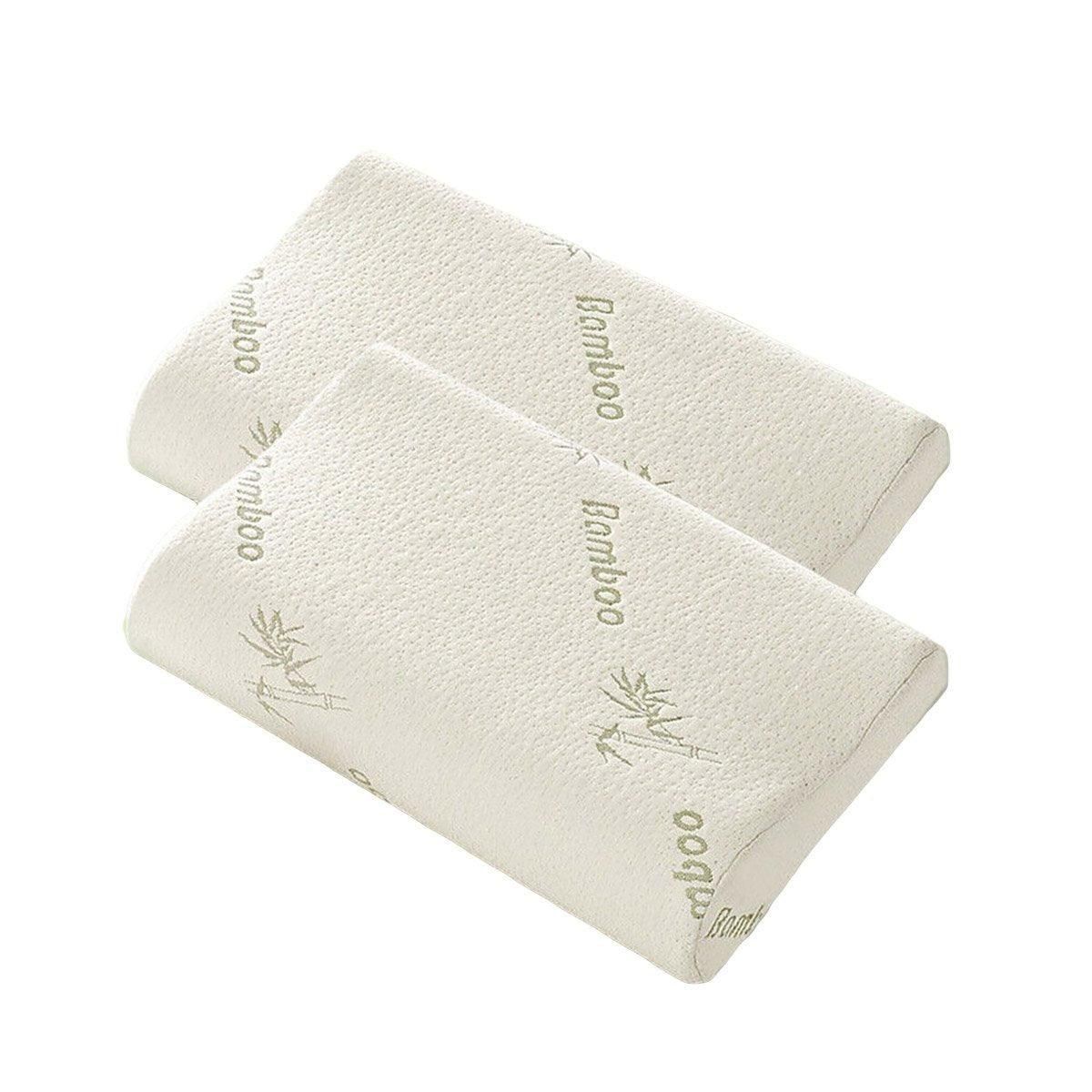 1/2PCS Memory Foam Neck Pillow Wavy Contour Slow Rebound Pillow - 50x30x10cm-2pcs - Image 6