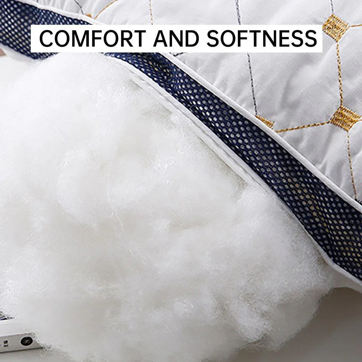 1/2pcs High Rebound Feather Velvet Pillow Washable Soft Bed Cushion Core Support - 700g-2pcs - Image 5