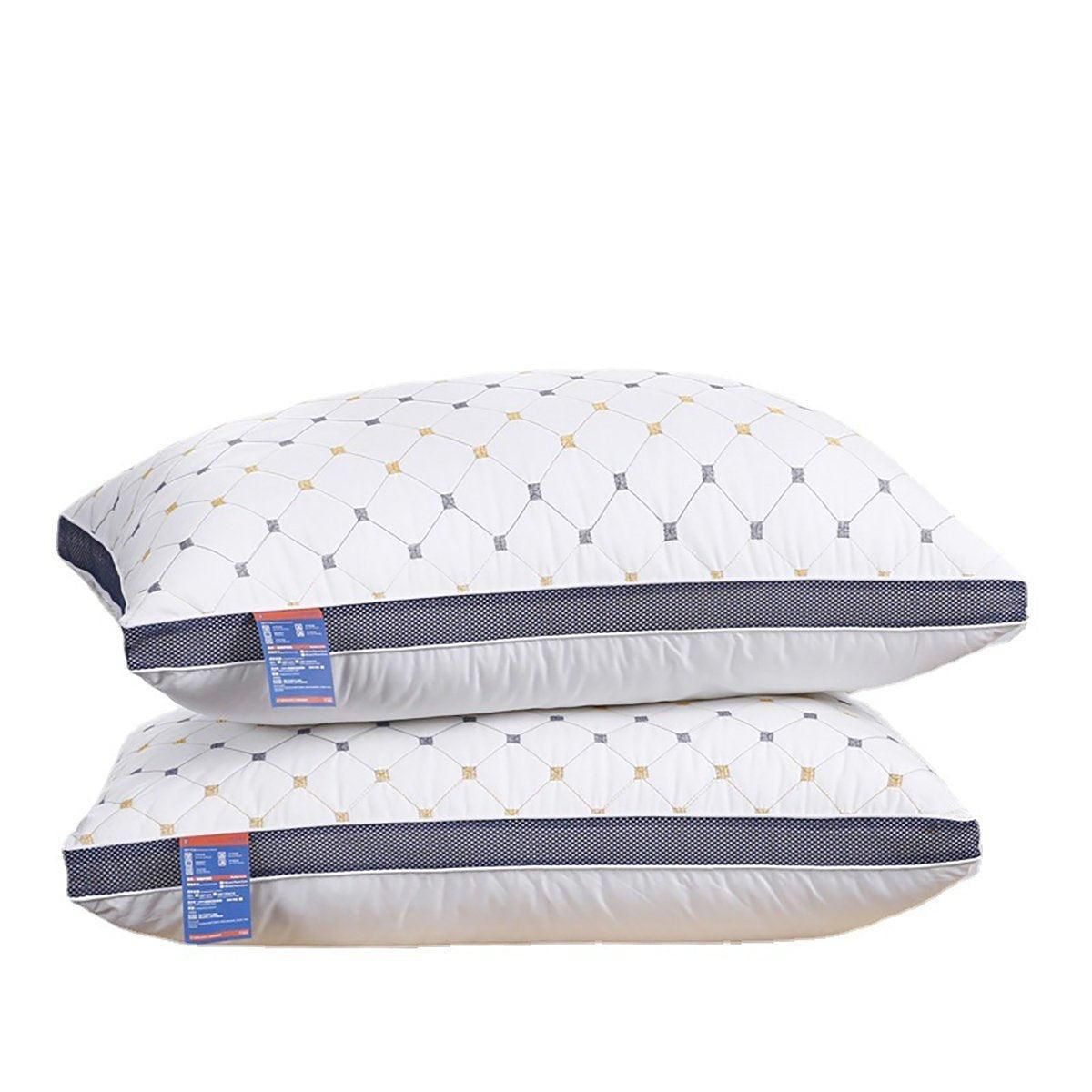 1/2pcs High Rebound Feather Velvet Pillow Washable Soft Bed Cushion Core Support - 700g-2pcs - Image 8