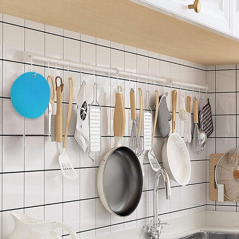 2Pcs Silicone Pot Holder Trivet Mat Hot Pads Non-Slip Heat Resistant Bpa Free - Image 4