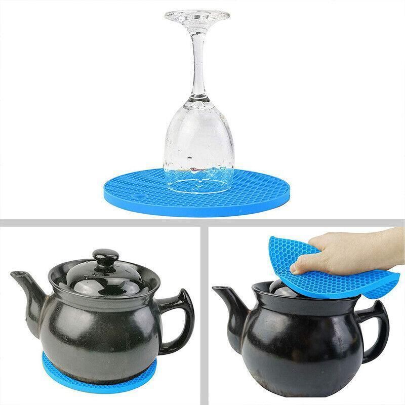 2Pcs Silicone Pot Holder Trivet Mat Hot Pads Non-Slip Heat Resistant Bpa Free - Image 5