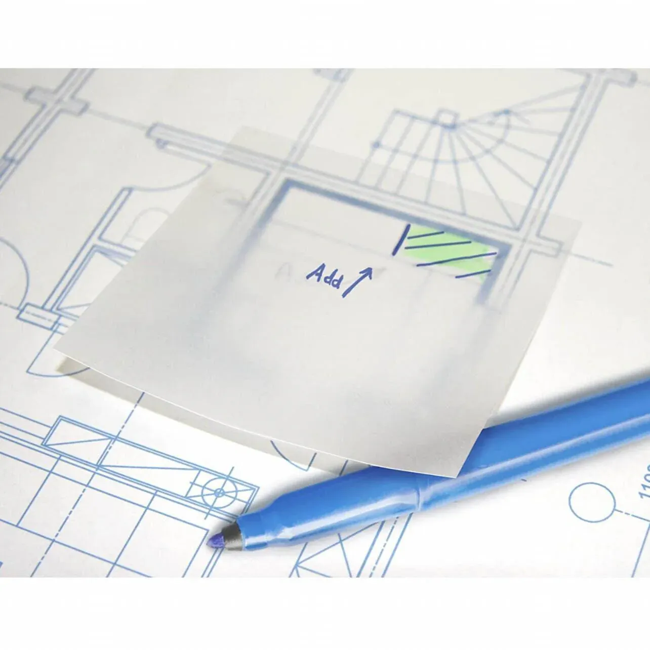 50 Sheets Clear Sticky Notes Pad Waterproof Self-Adhesive Memo Message Note Au - 50 Sheets - Image 7