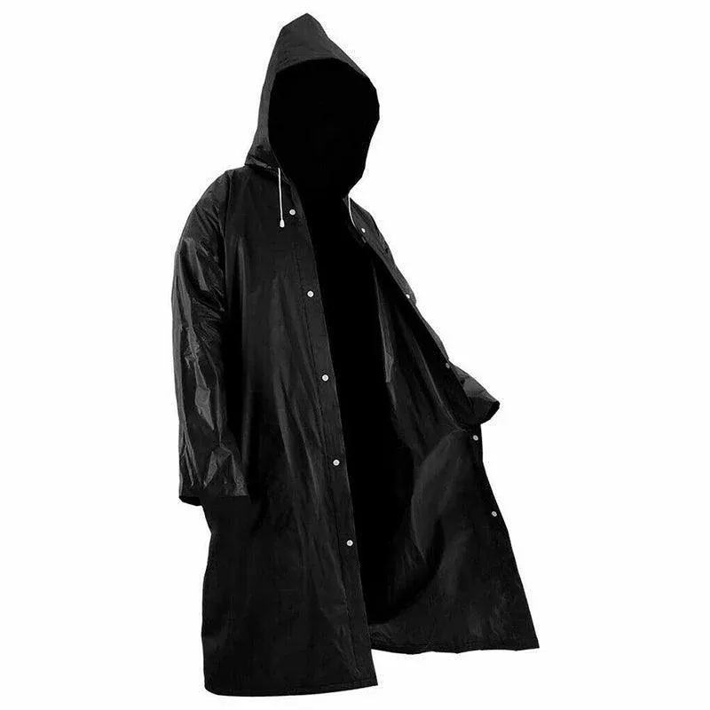Waterproof Raincoat Jacket Mens Womens Long Hooded Rainwear Eva Rain Coat Au - Image 5
