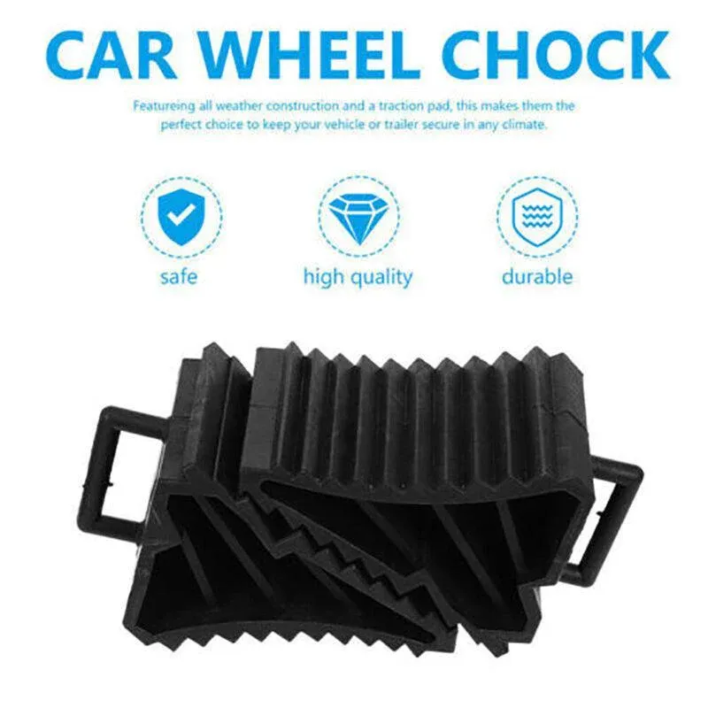 4Pcs Heavy  Wheel Chock Tough Chocks Stops Car Trailer Boat Caravan Au Stock - Image 3