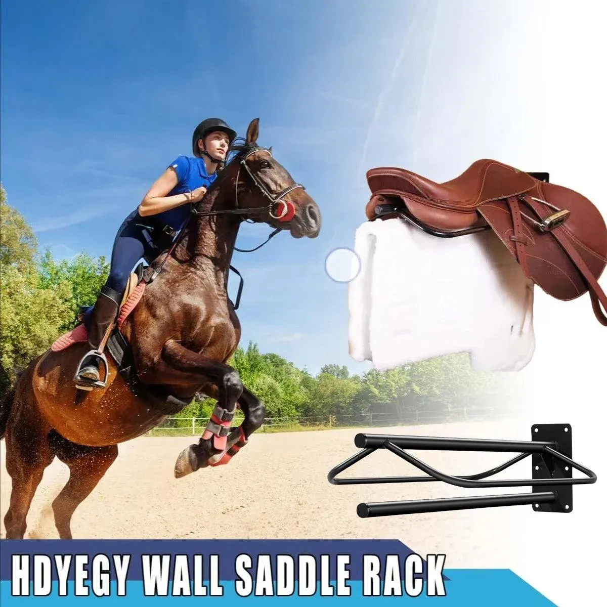 Wall Mounted Saddle Rack Hanging Harness Saddle Holder Equestrian Storage Stand - Image 5