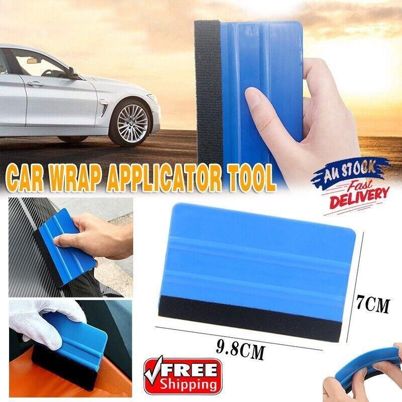 Felt Edge Squeegee For Decals Sticker Vinyl Sheet  Car Wrap Applicator Tool Blue - Image 1