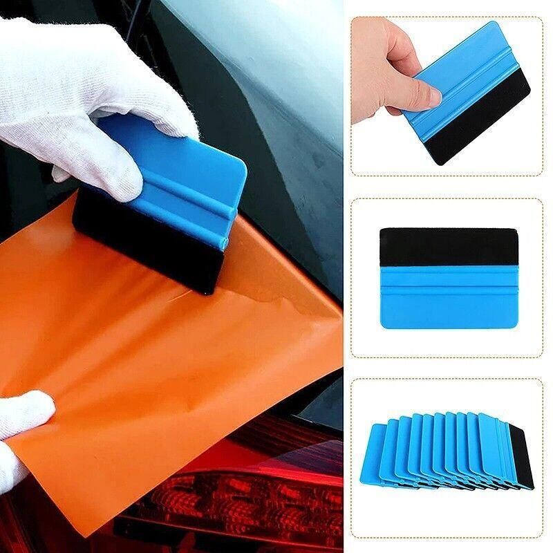 Felt Edge Squeegee For Decals Sticker Vinyl Sheet  Car Wrap Applicator Tool Blue - Image 4