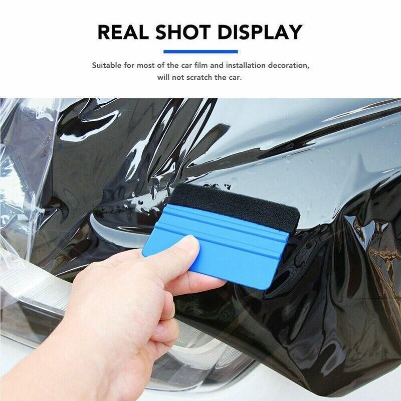 Felt Edge Squeegee For Decals Sticker Vinyl Sheet  Car Wrap Applicator Tool Blue - Image 8