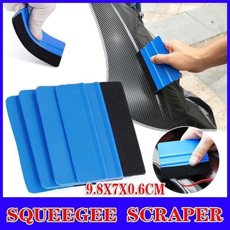 4Pcs Car Wrapping Vinyl Squeegee Scraper Tool Wrap Soft Felt Edge Sticker Tools - Image 1