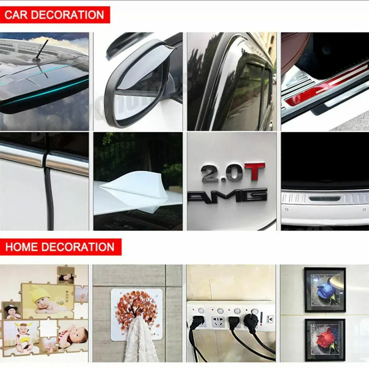 Vehicle 3M Strong Permanent Double Sided Super Sticky Versatile Roll Tape Craft - 8mm - Image 5