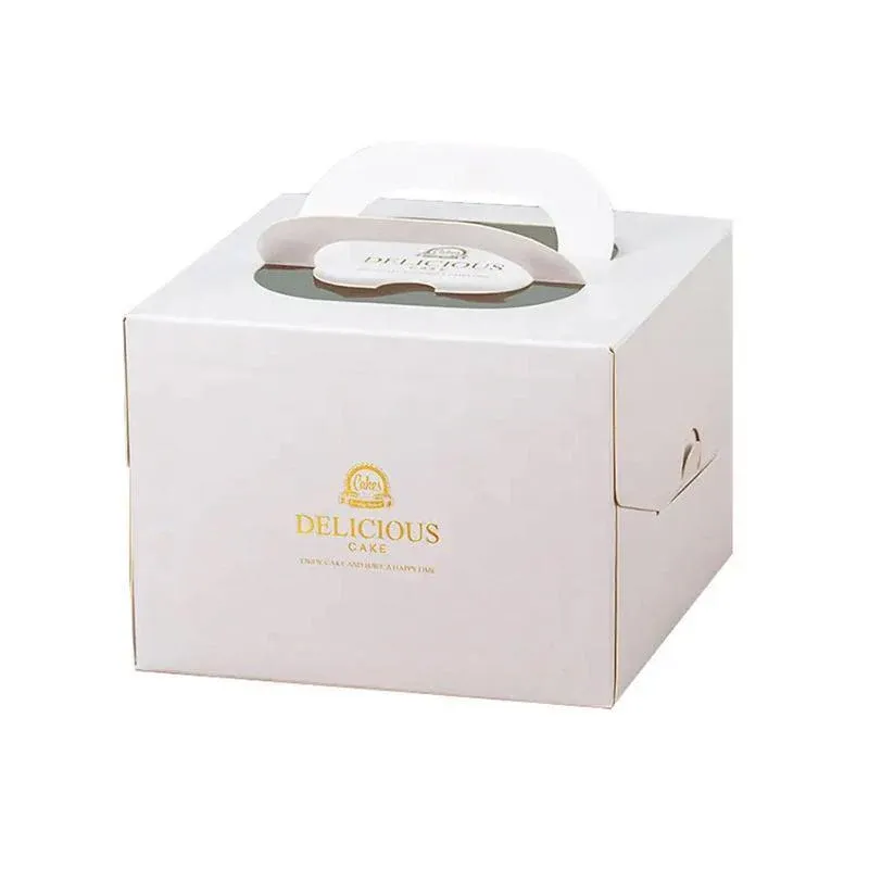 30PCS White Portable Cake Boxes Display Window Packing Case Party with Handle Birthday - 12 inch - Image 3