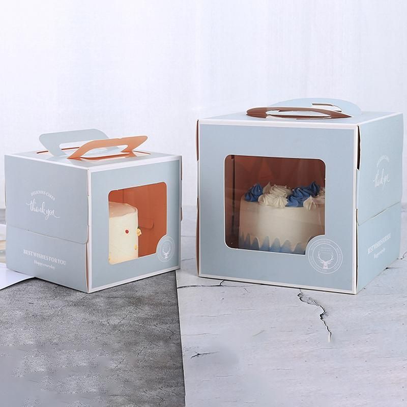 30PCS White Portable Cake Boxes Display Window Packing Case Party with Handle Birthday - 12 inch - Image 5