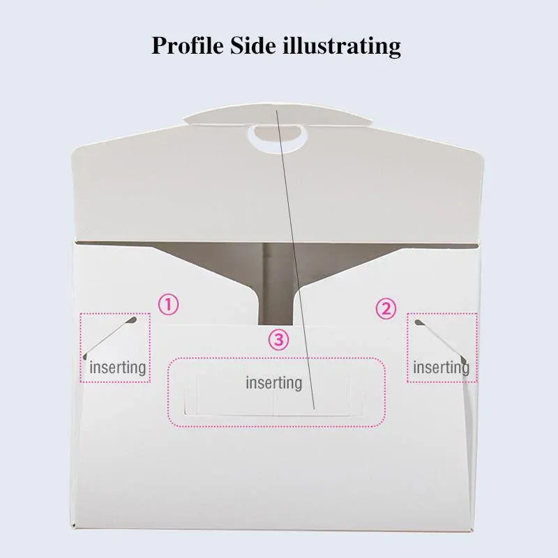 30PCS White Portable Cake Boxes Display Window Packing Case Party with Handle Birthday - 12 inch - Image 6