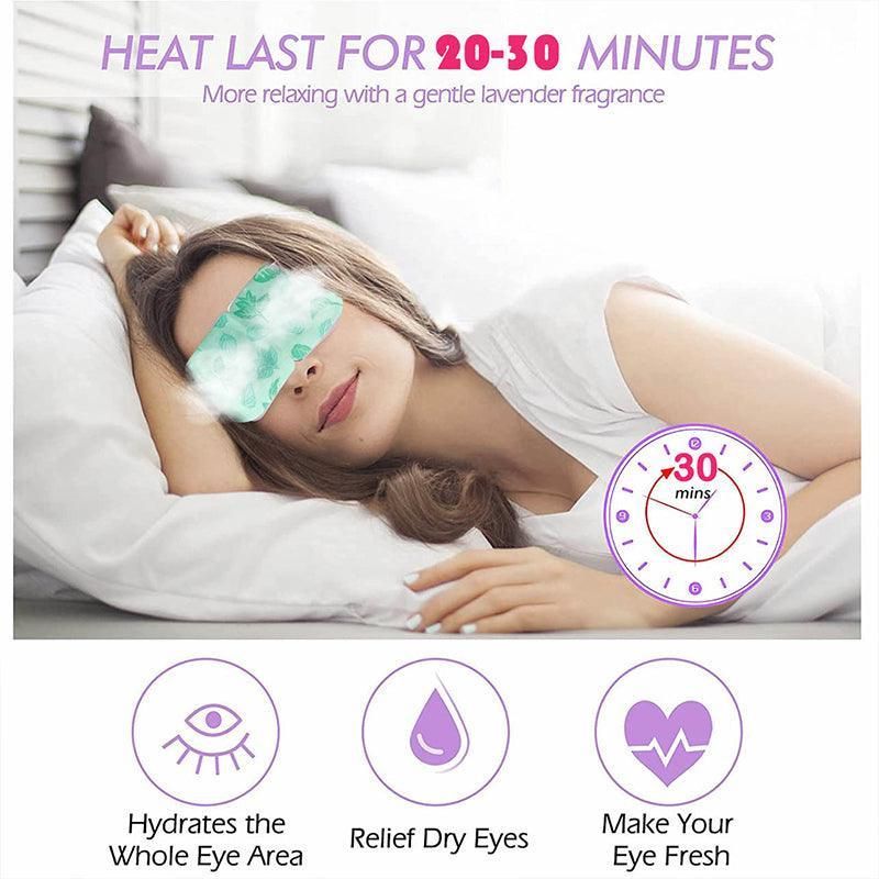 3Pcs Steam Warm Eye Pad Mask Relieve Fatigue Over Worked Eyes Comfortable Health - Image 3