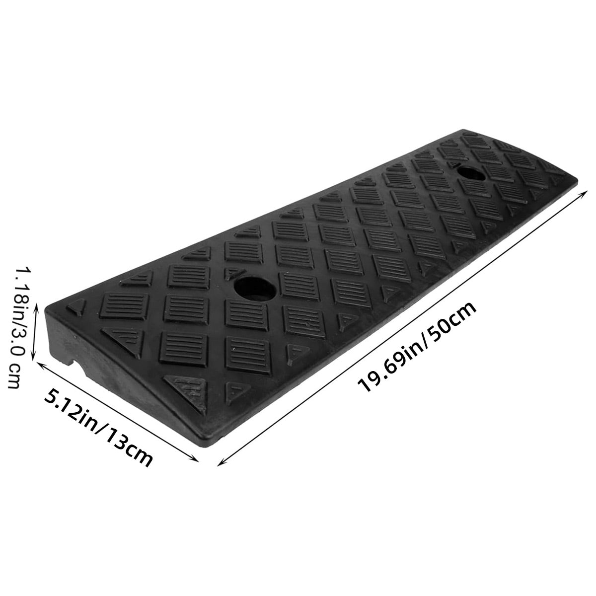Uphill Step Ramp Pad 2PCS Plastic Slope Threshold Ramp Pad For Driveway Support - Image 3