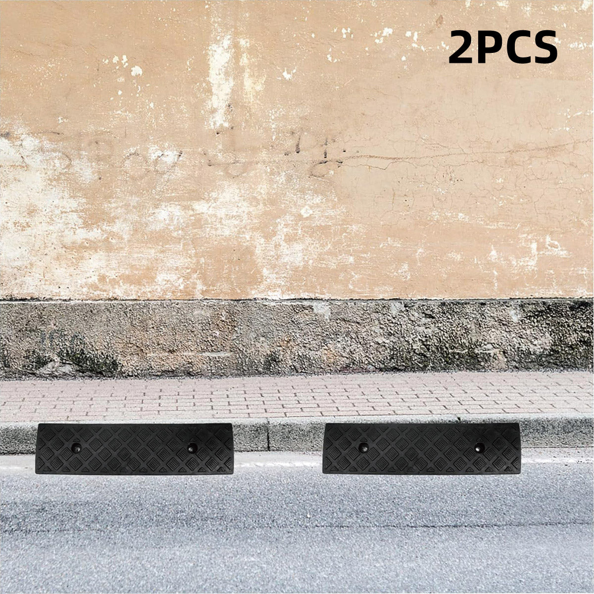 Uphill Step Ramp Pad 2PCS Plastic Slope Threshold Ramp Pad For Driveway Support - Image 4