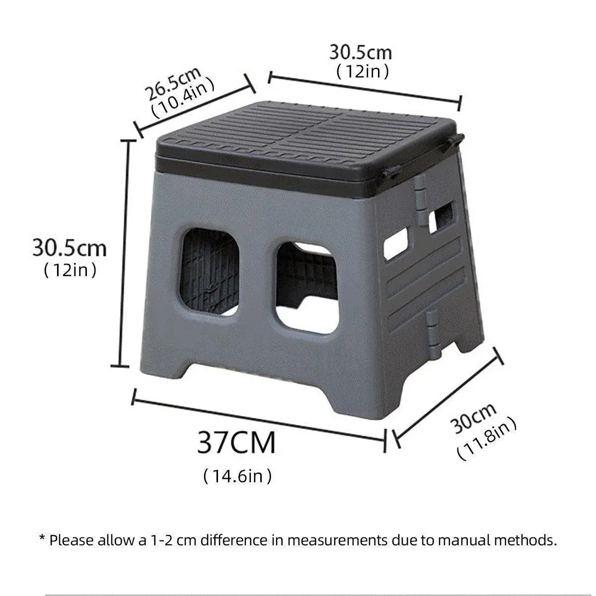 Outdoor Travel Toilet Portable Folding Stool Seat for Camping Hiking and Outdoor - Grey - Image 4