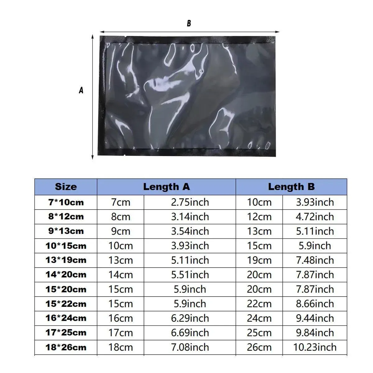 100pcs Transparent Vacuum Bags Air Compression Sealed Food Packaging - 16*24cm - Image 3