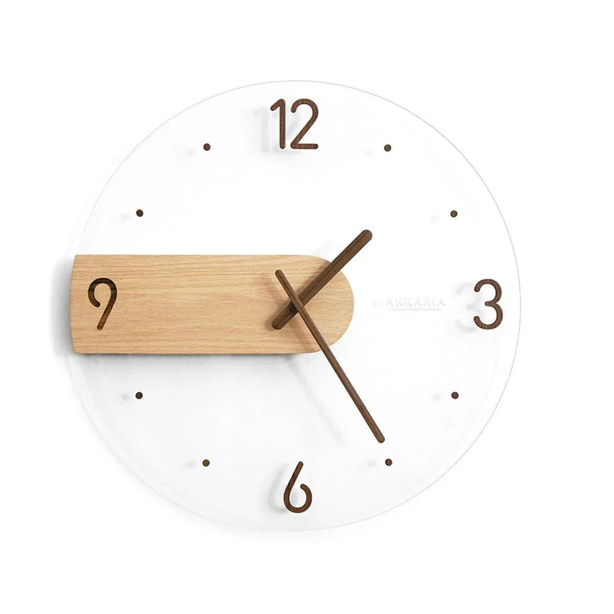 Modern Solid Wood Wall Clock Decorative Home Clock for Living Room Bedroom - Image 2
