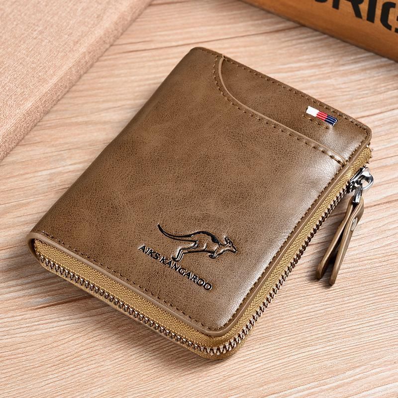 Men'S Rfid Blocking Leather Short Wallet Credit Id Card Cash Holder Purse - Image 3