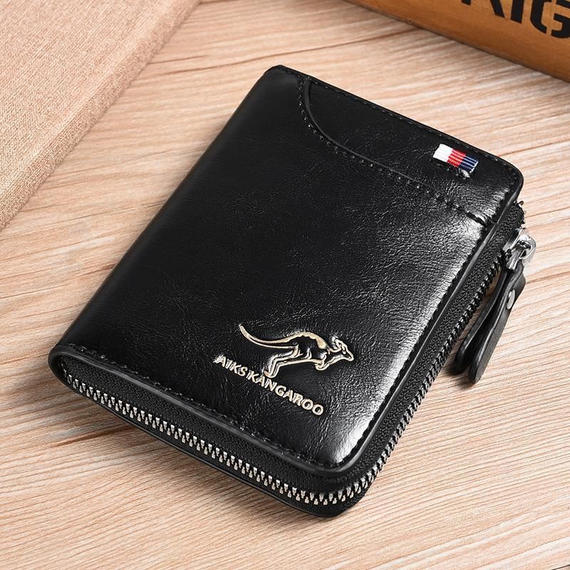 Men'S Rfid Blocking Leather Short Wallet Credit Id Card Cash Holder Purse - Image 4
