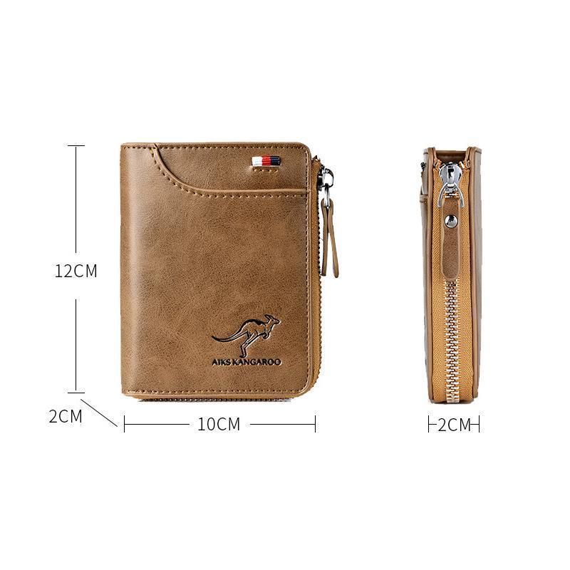 Men'S Rfid Blocking Leather Short Wallet Credit Id Card Cash Holder Purse - Image 8