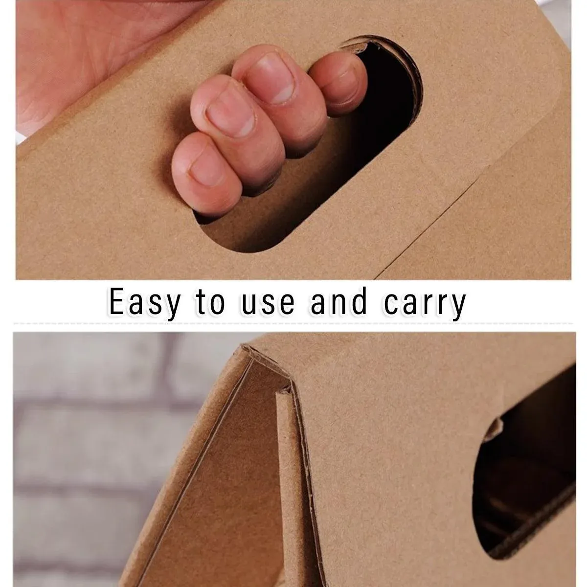 30pcs Kraft Paper Wine Box for Gift Packaging Portable Wine Bottle Storage Box - Double - Image 4